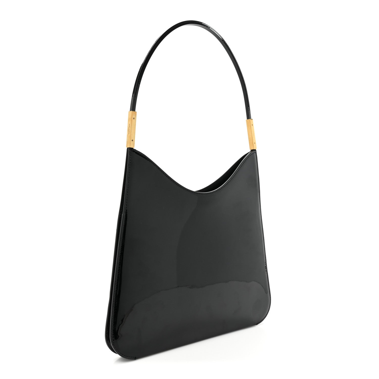 Saint Laurent Patent Calfskin Sadie Shoulder Bag Black 3 of 8