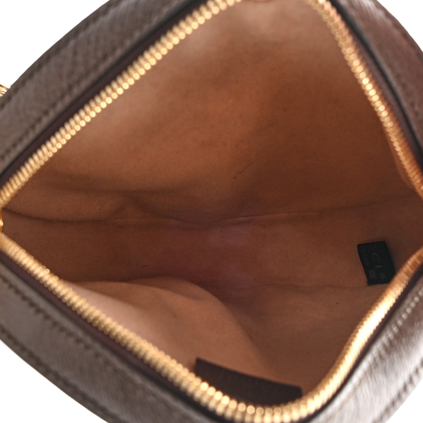 GG Supreme Monogram Web Mini Ophidia Round Shoulder Bag Brown