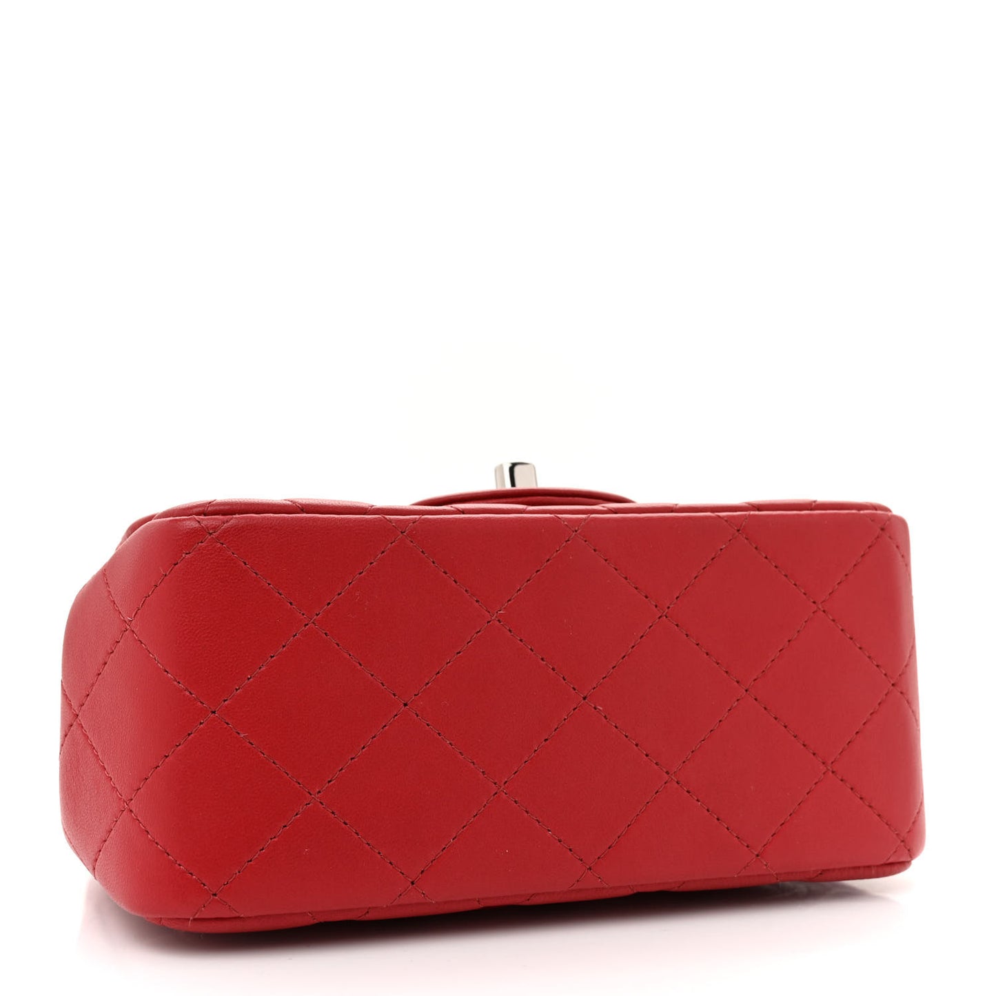 Lambskin Quilted Mini Square Flap Red