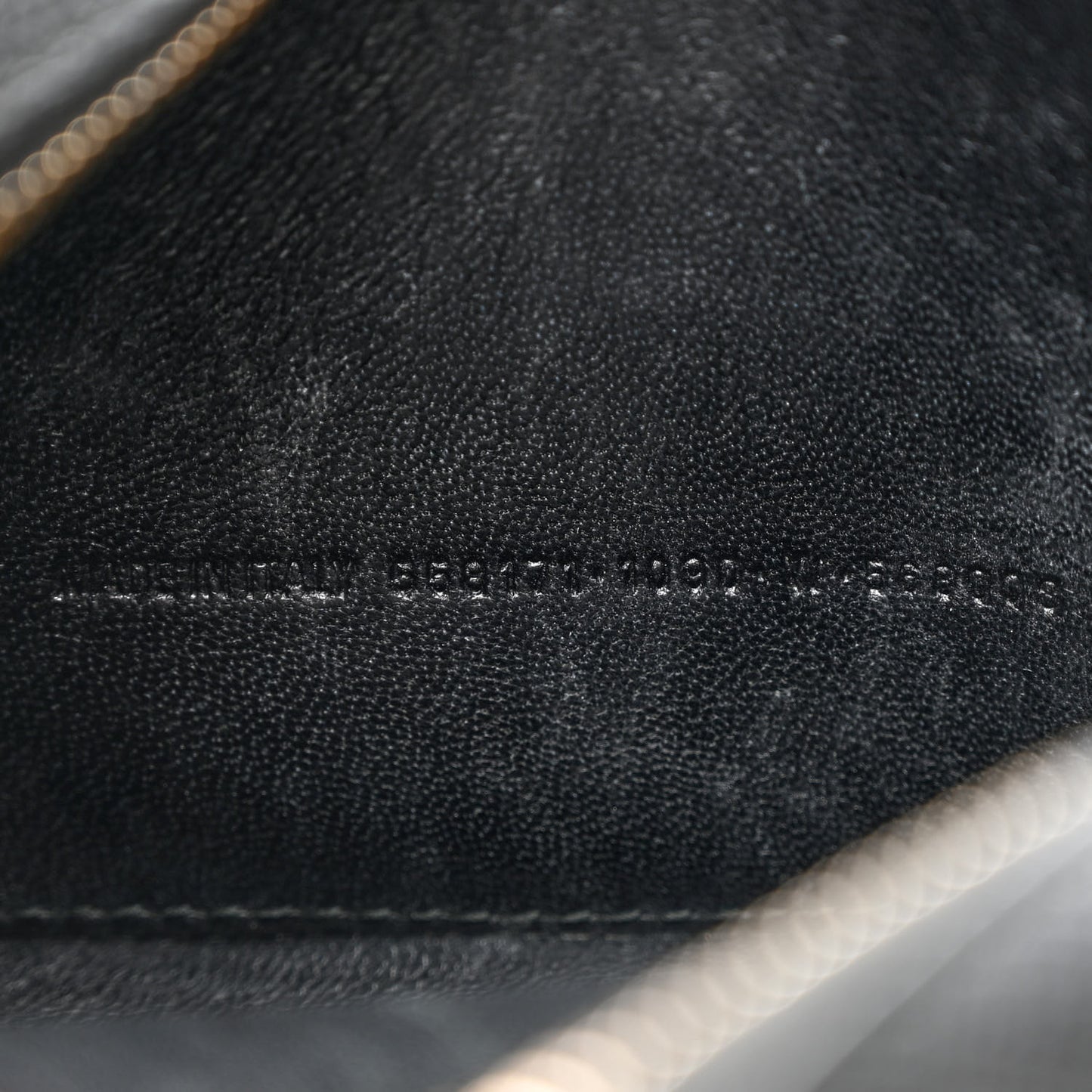 Signature Grained Calfskin Logo XS Ville Camera Bag Black White