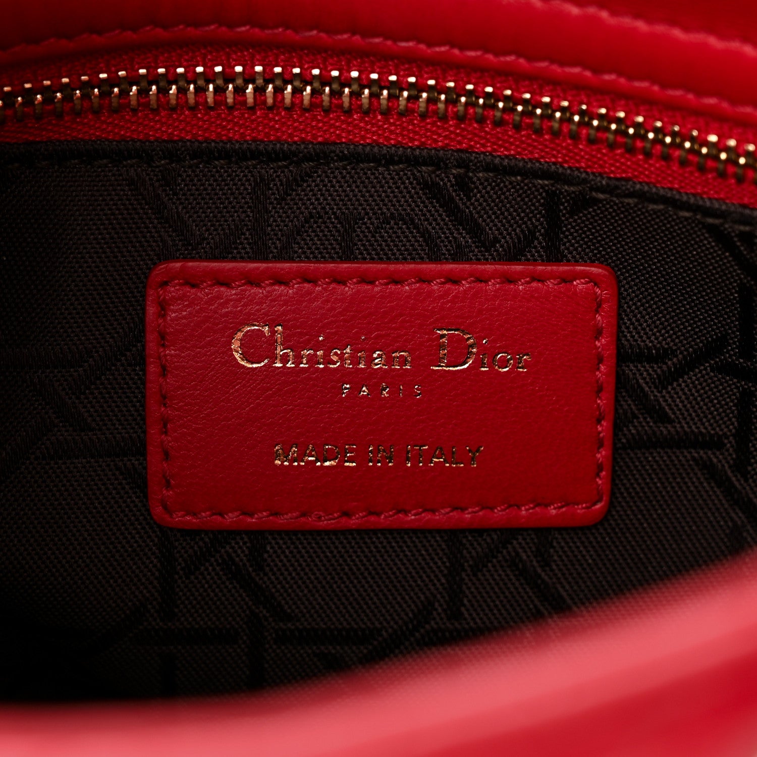 Christian Dior Lambskin Cannage Small Lucky Badges My Lady Dior Red 6 of 10