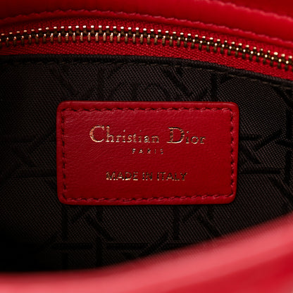 Christian Dior Lambskin Cannage Small Lucky Badges My Lady Dior Red 6 of 10
