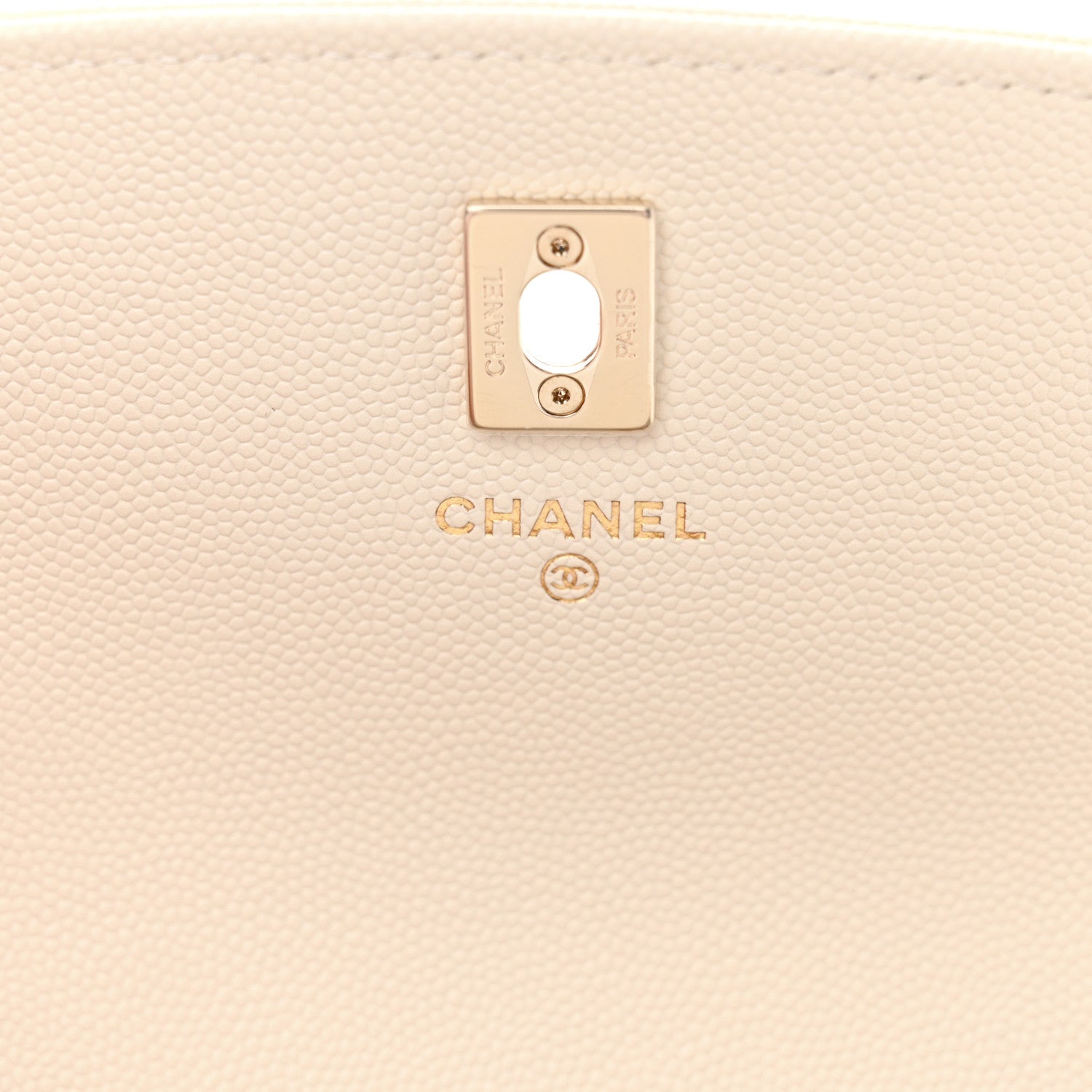 Chanel Caviar Quilted Trendy Handle Clutch With Chain Ecru 6 of 12