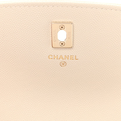Chanel Caviar Quilted Trendy Handle Clutch With Chain Ecru 6 of 12