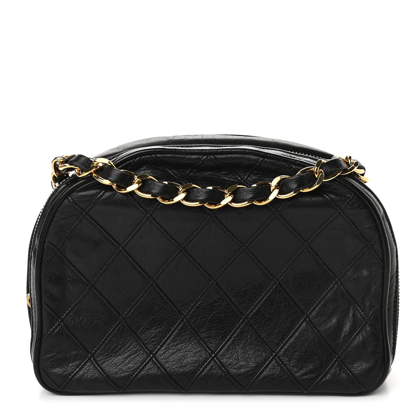 Lambskin Quilted Camera Case Black
