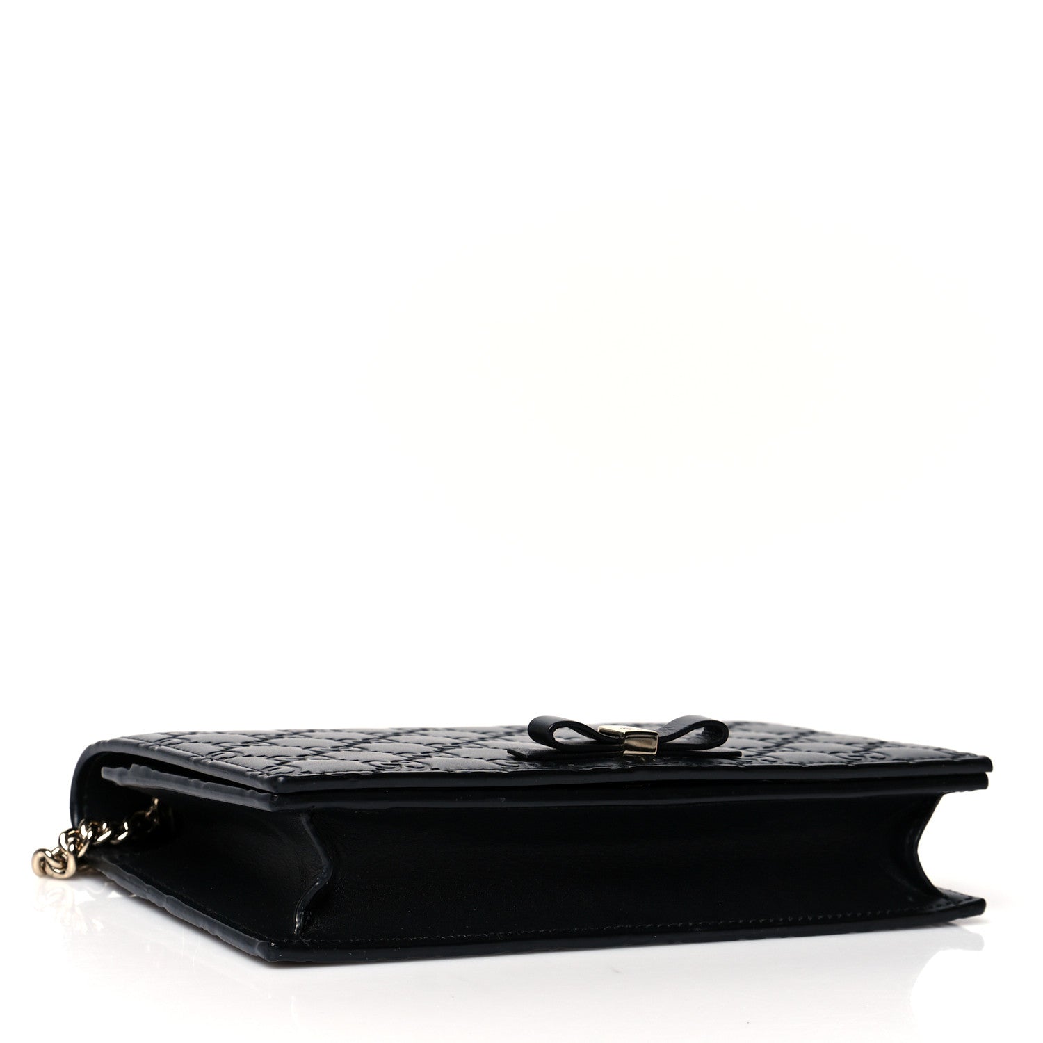 Gucci Guccissima Signature Bowy Chain Wallet Black 4 of 9