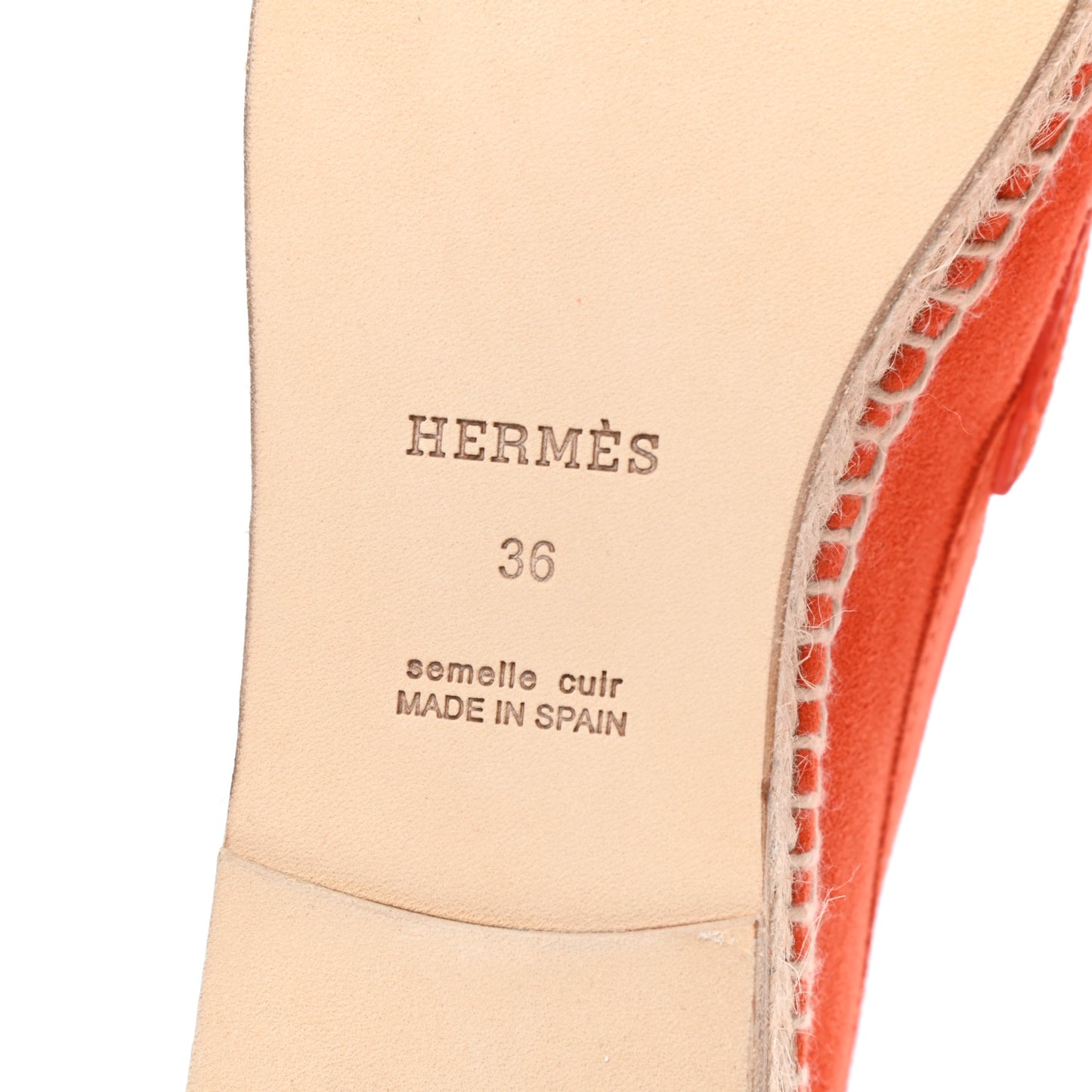 Suede Goatskin Womens Trip Espadrilles 36 Rouge Braise