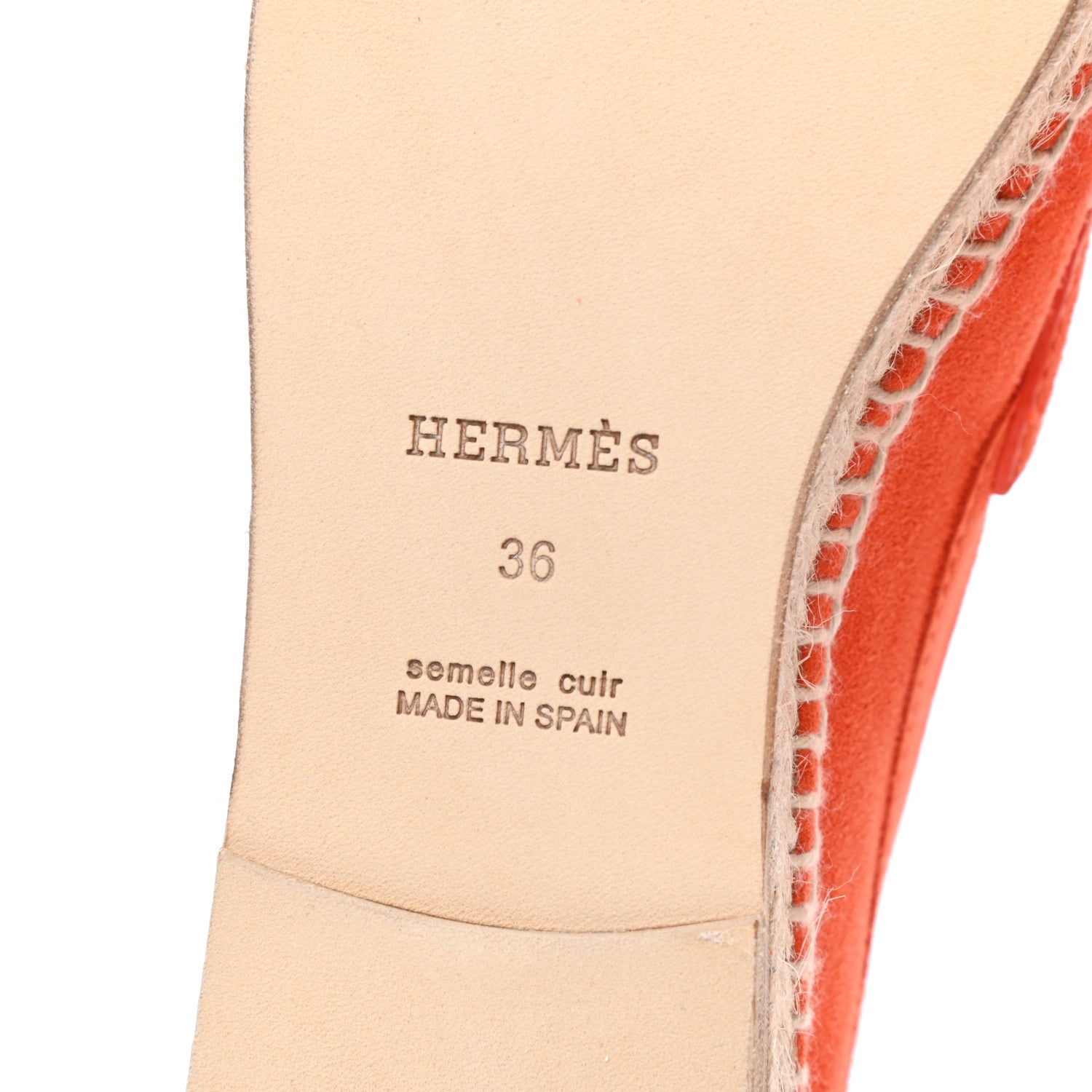 Hermes Suede Goatskin Womens Trip Espadrilles 36 Rouge Braise 6 of 7