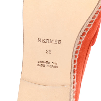 Hermes Suede Goatskin Womens Trip Espadrilles 36 Rouge Braise 6 of 7