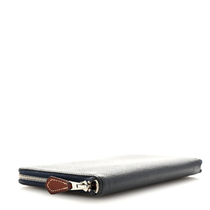 Hermes Epsom Silk'In Wallet Bleu Indigo Rouge De Coeur 4 of 6
