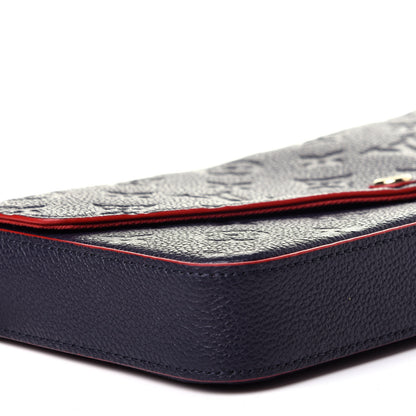 Louis Vuitton Empreinte Pochette Felicie Chain Wallet Marine Rouge 17 of 31