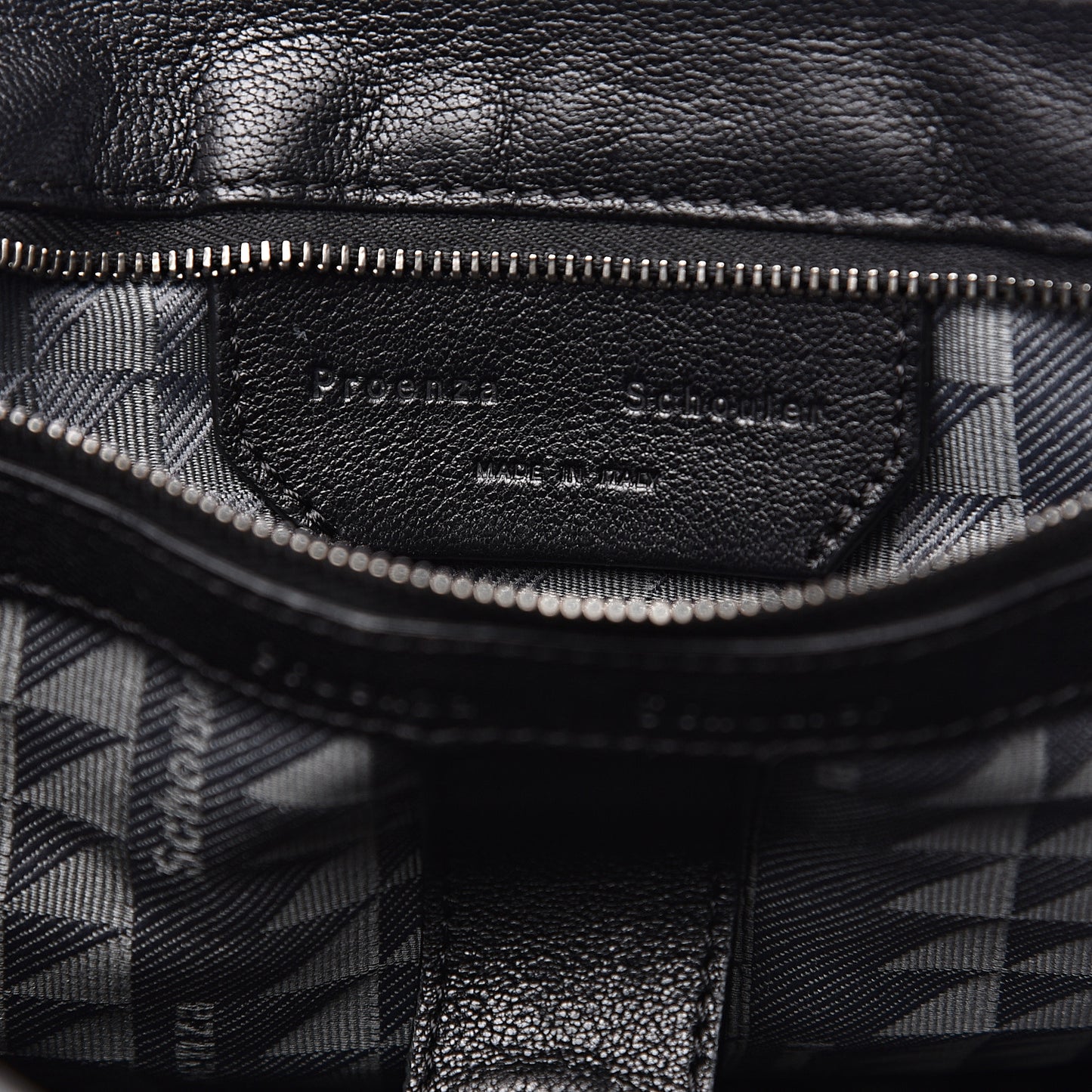 Lambskin Velvet Medium Woodgrain PS1 Satchel Black Crimson
