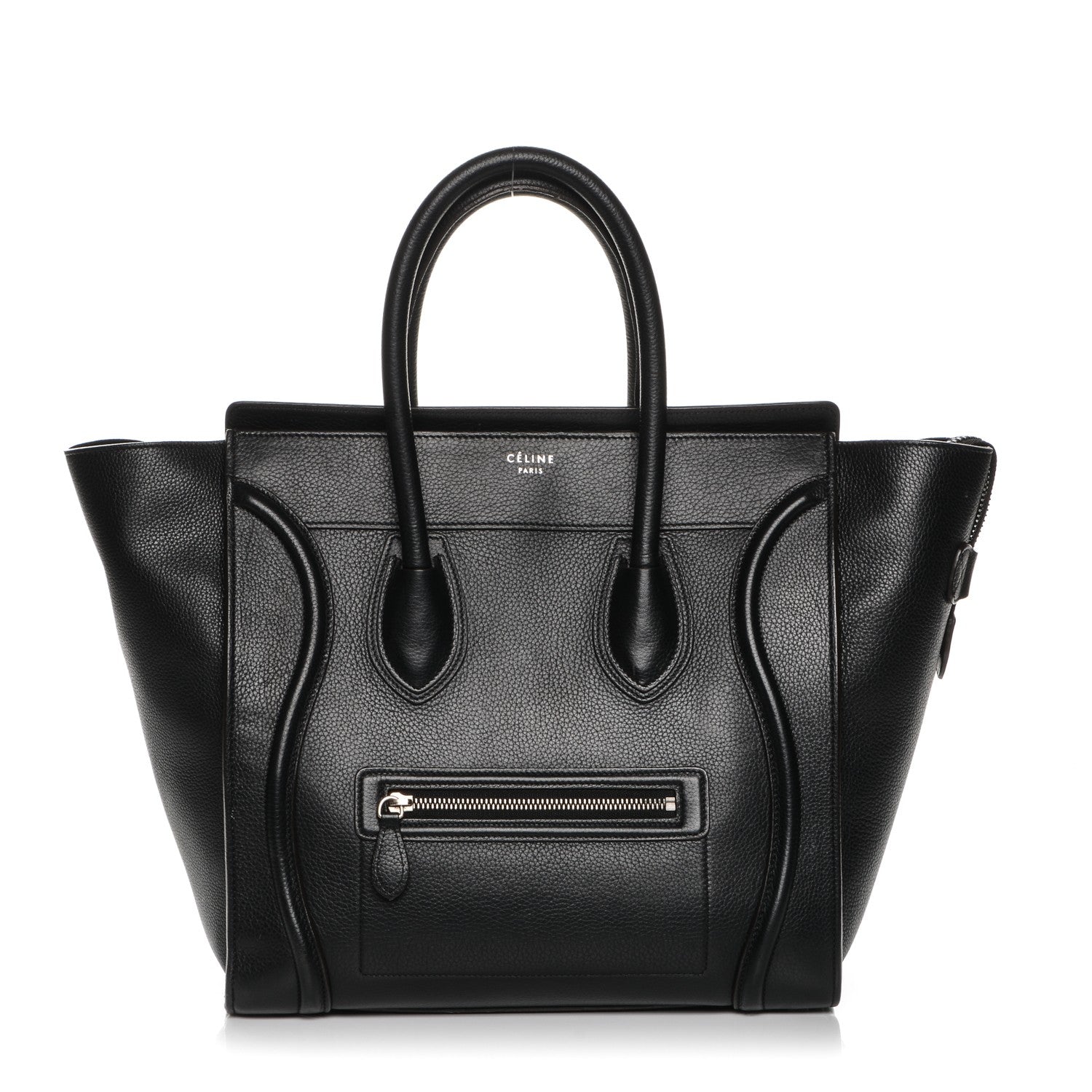 Celine Drummed Calfskin Mini Luggage Black 1 of 6