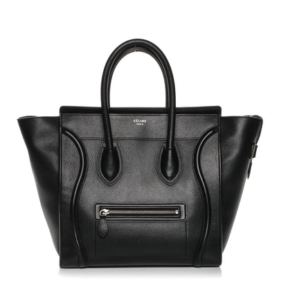 Celine Drummed Calfskin Mini Luggage Black 1 of 6