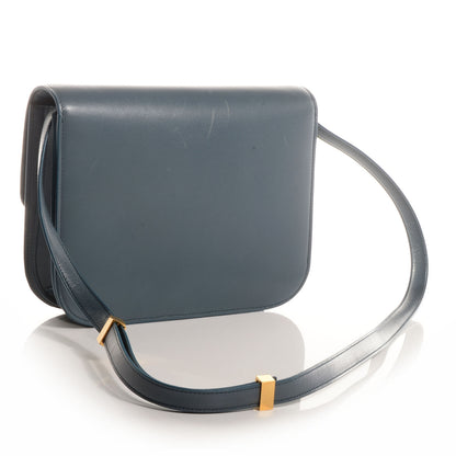 Celine Leather Medium Classic Box Flap Bag Slate Blue 2 of 8