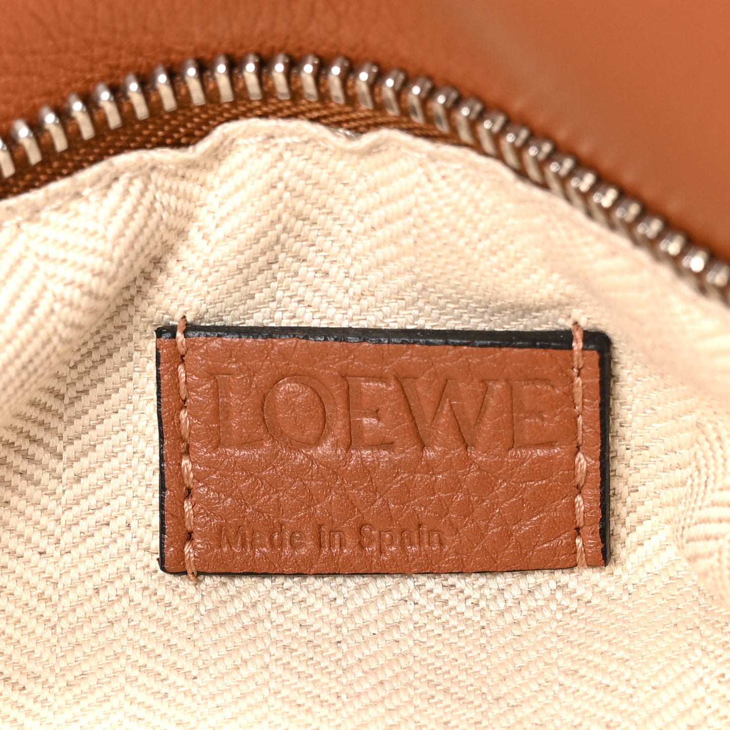 Calfskin Small Puzzle Edge Bag Tan