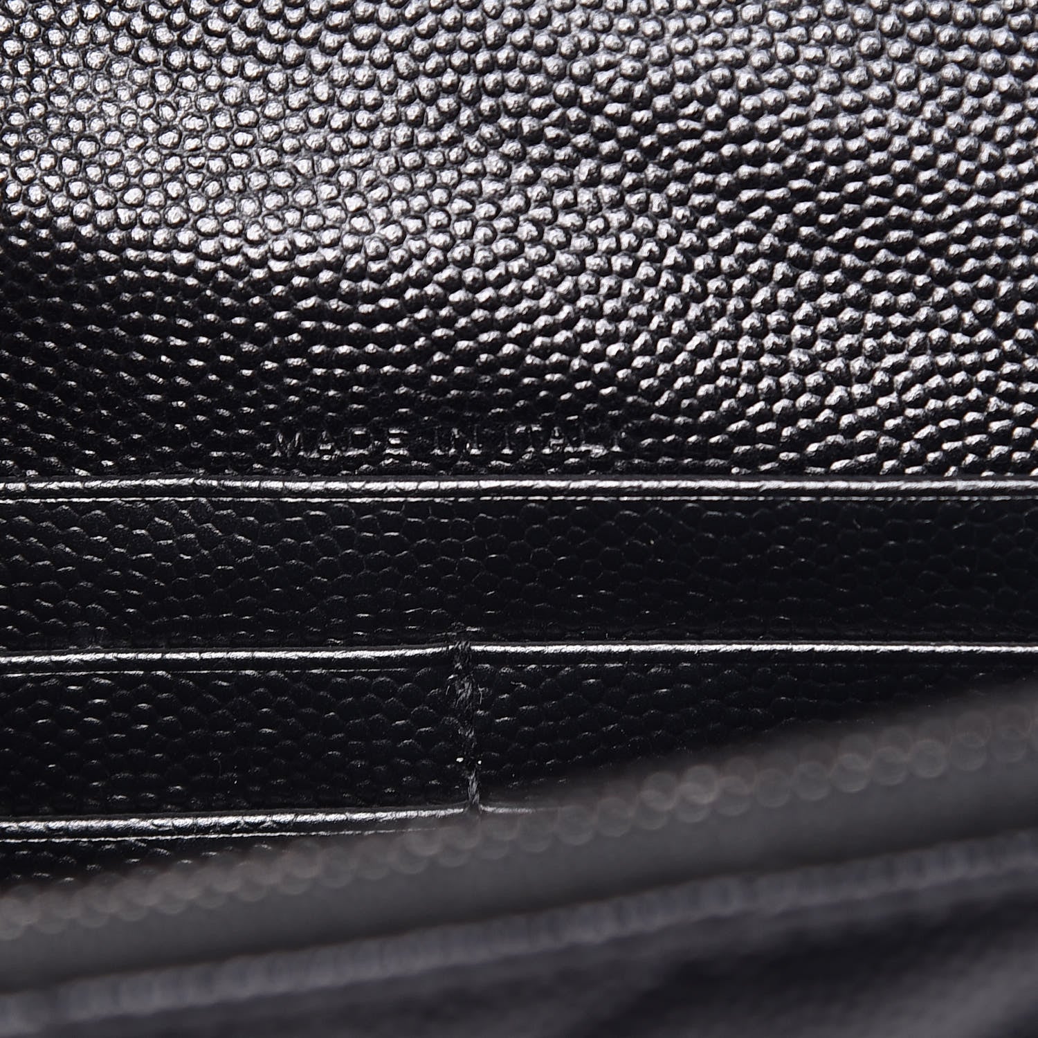 Saint Laurent Grain De Poudre Matelasse Chevron Monogram Envelope Chain Wallet Black 8 of 10