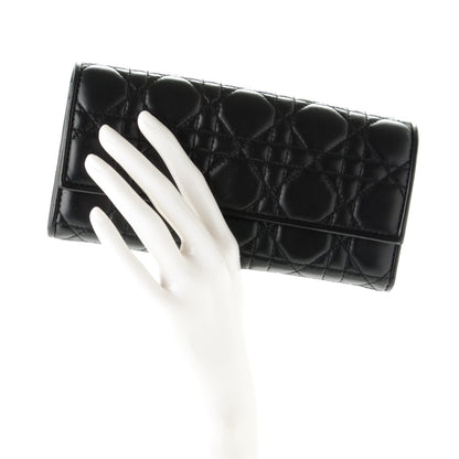 Christian Dior Lambskin Cannage Rendez-vous Chain Wallet Black 2 of 6