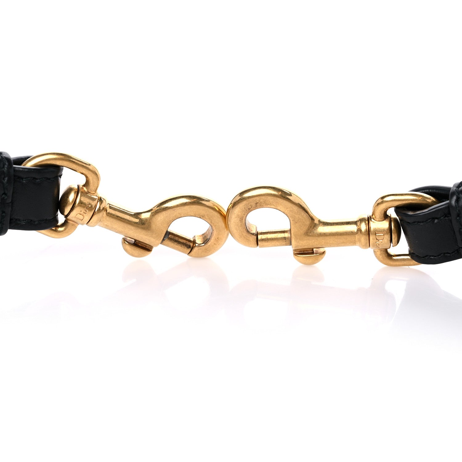 Christian Dior Canvas Embroidered Shoulder Strap Black 4 of 4