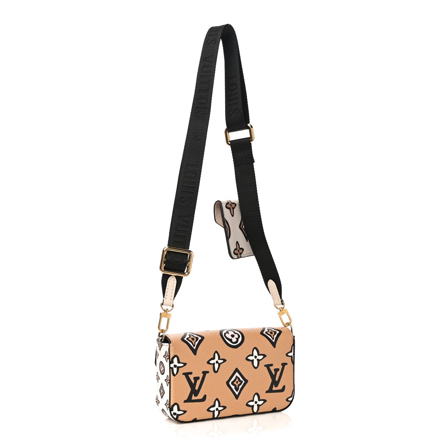 Louis Vuitton Monogram Wild At Heart Felicie Strap & Go Arizona Creme 3 of 12