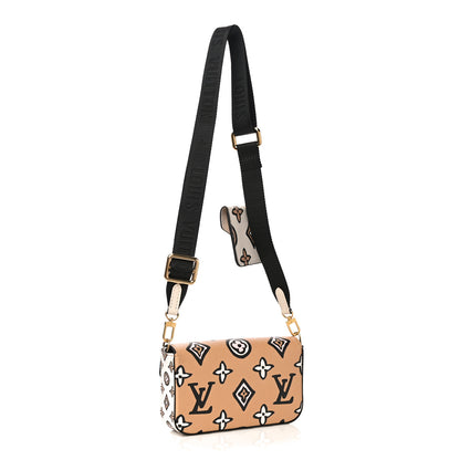 Louis Vuitton Monogram Wild At Heart Felicie Strap & Go Arizona Creme 3 of 12