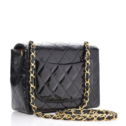 Chanel Patent Calfskin Quilted Mini Square Flap Black 3 of 12