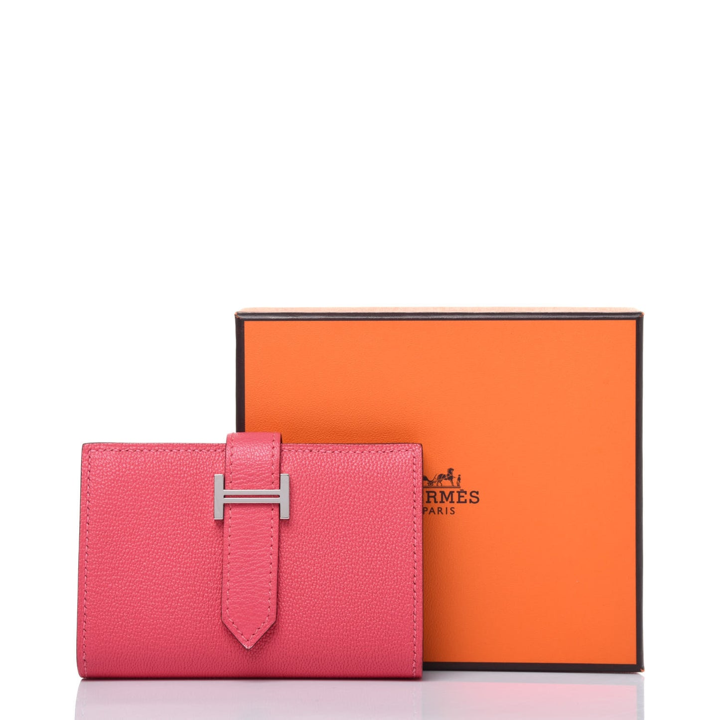 Chevre Mysore Mini Bearn Wallet Rose Lipstick