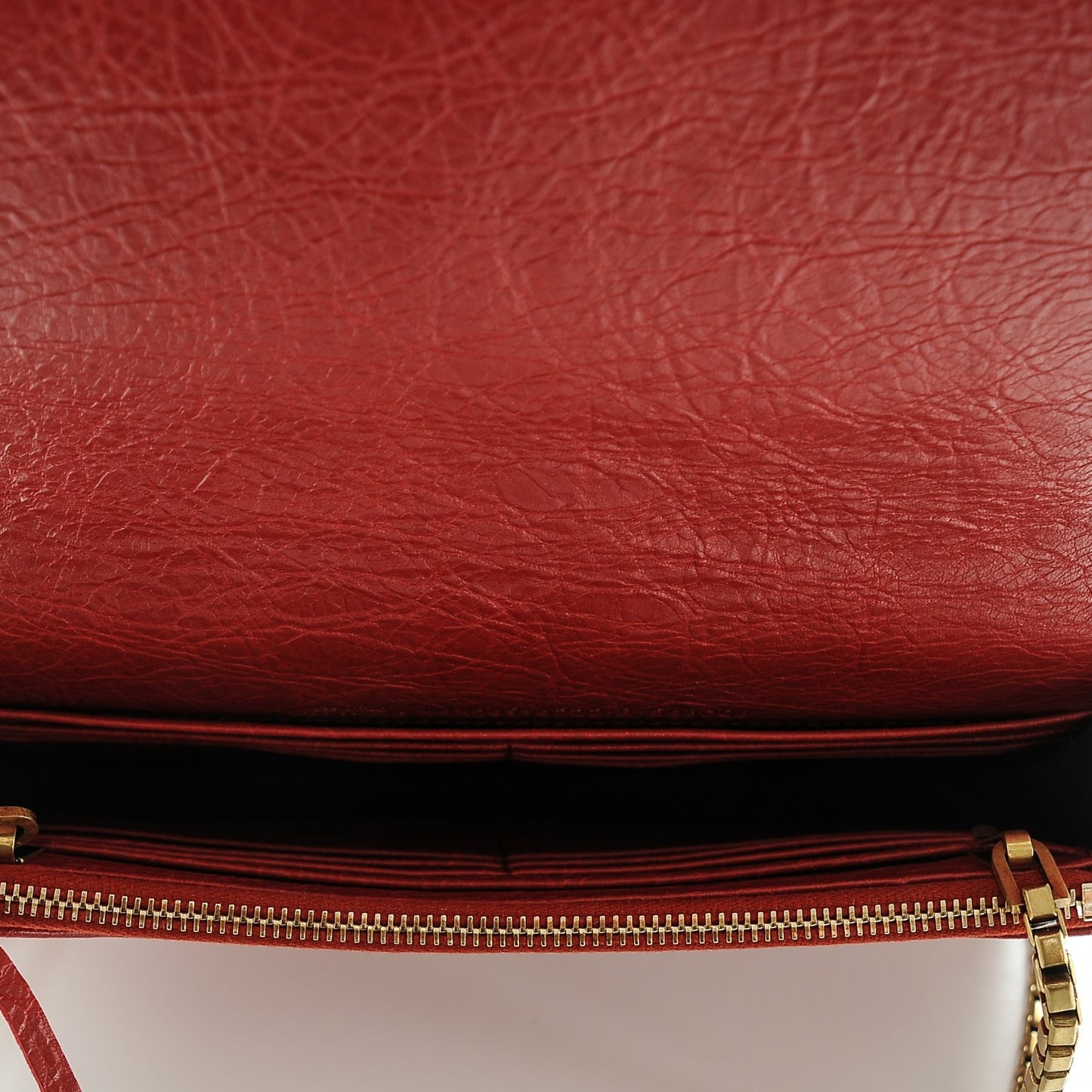Agneau Gold Metallic Edge Hardware Wallet On Chain Red