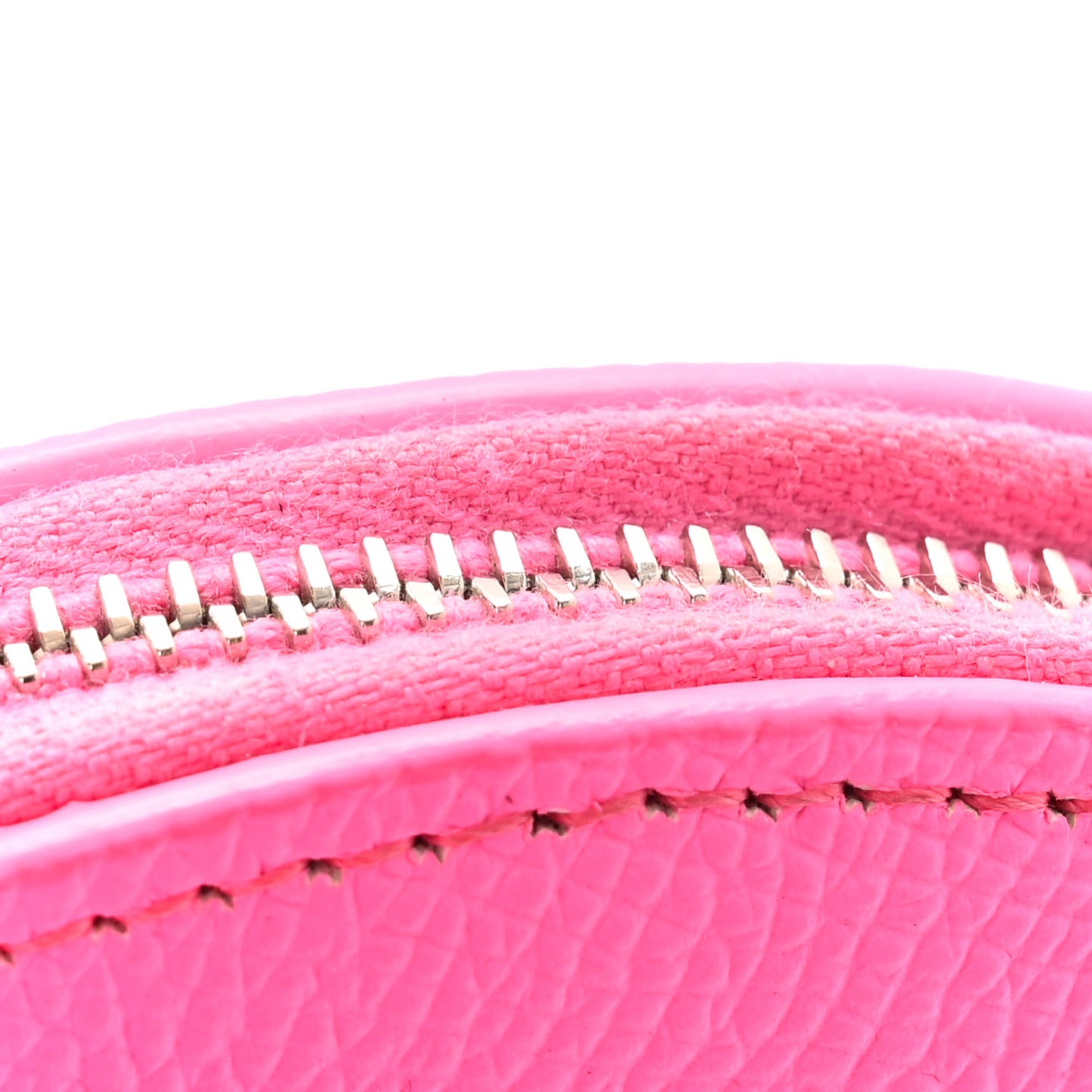 Signature Grained Calfskin Logo M Ville Top Handle Bag Rose Bubblegum Black