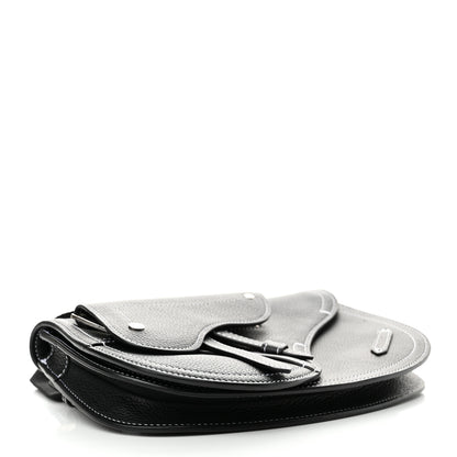 Christian Dior X KAWS Grained Calfskin Saddle Pouch Black 4 of 12