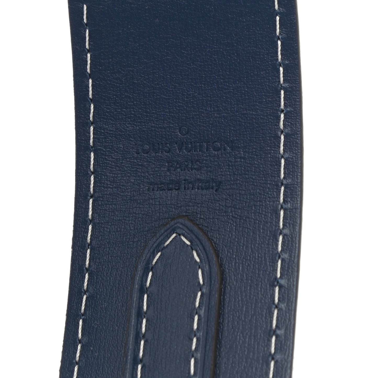 Denim Monogram Jacquard Bandouliere Shoulder Strap Bleu