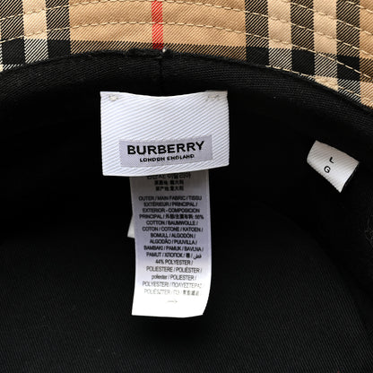 Burberry Technical Cotton Vintage Check Bucket Hat L Archive Beige 8 of 8