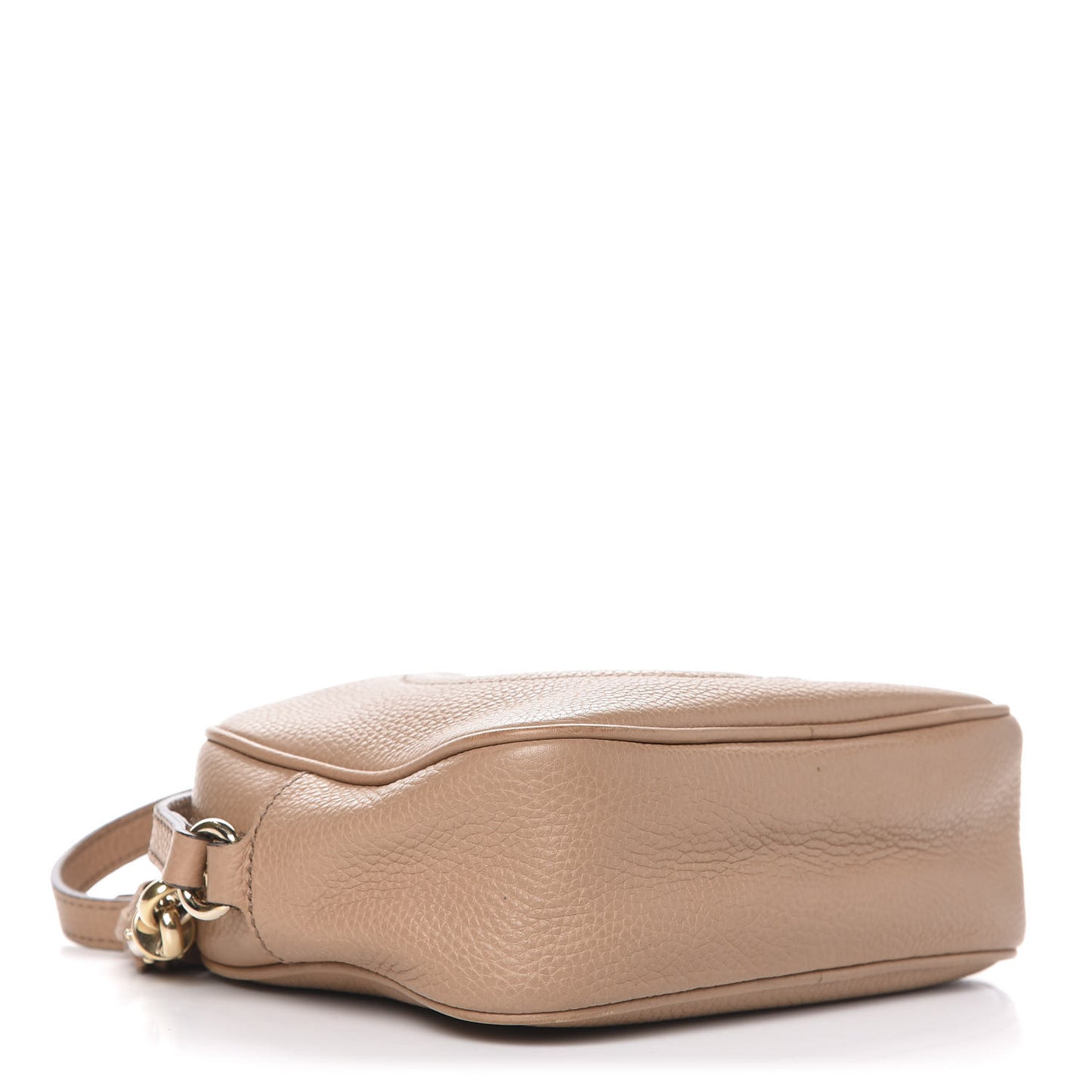 Pebbled Calfskin Small Soho Disco Bag Rose Beige