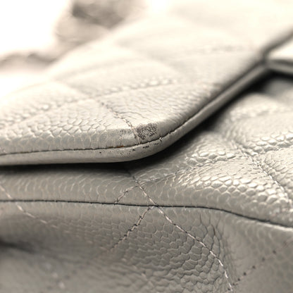 Chanel Caviar Quilted Mini Rectangular Flap Light Grey 12 of 13