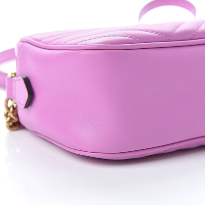 Gucci Calfskin Matelasse Small GG Marmont Chain Shoulder Bag Candy Mousse 9 of 10