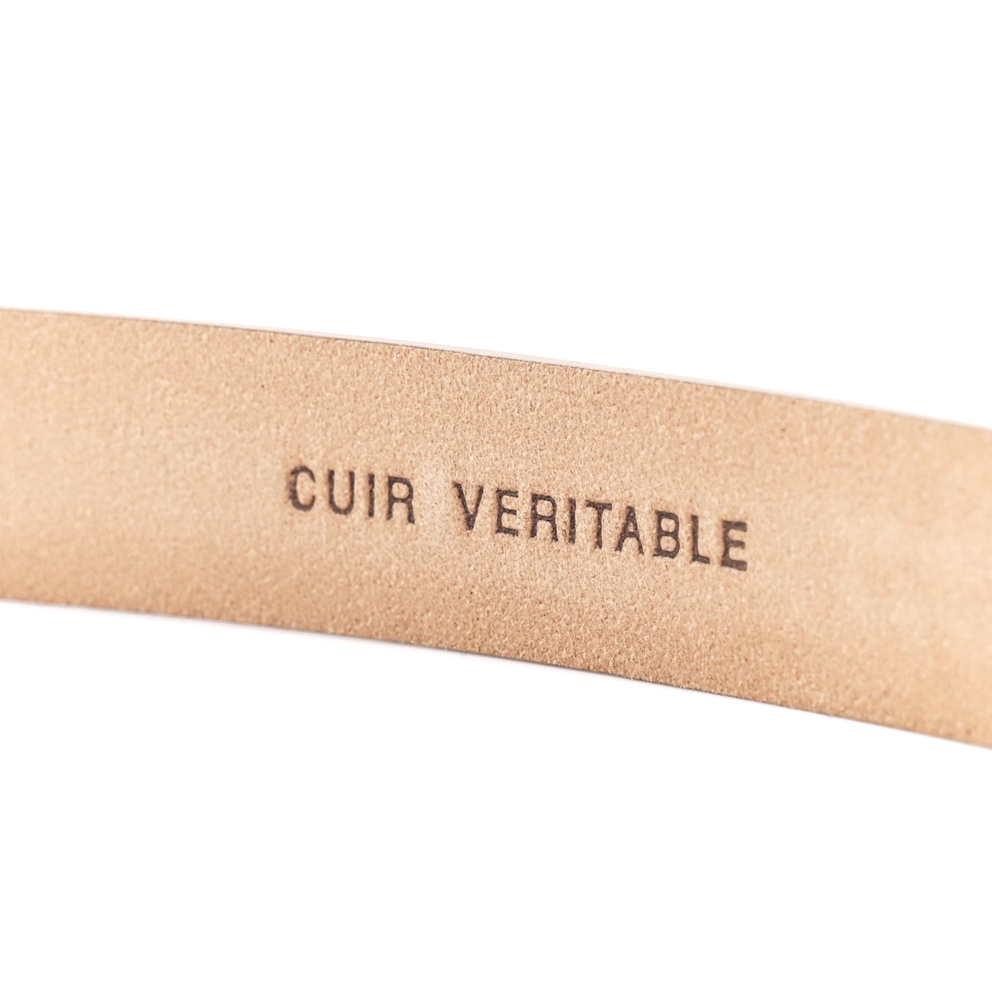 Metallic Lambskin CC Logo Skinny Belt 85 34 Gold