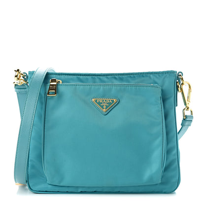 Prada Tessuto Nylon Saffiano Crossbody Bag Turchese 1 of 11