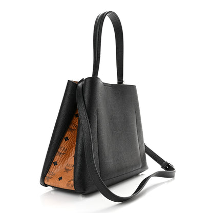 MCM Grained Calfskin Visetos Medium Sarah Hobo Black 3 of 11