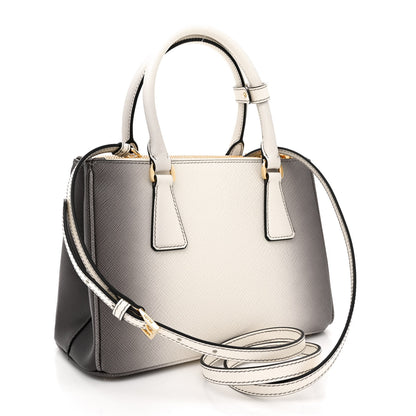 Prada Saffiano Lux Ombre Small Galleria Double Zip Tote Gradient White 3 of 10