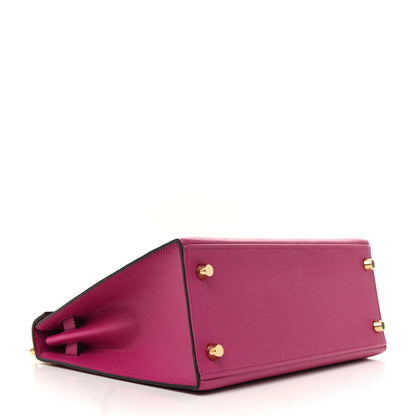 Hermes Epsom Horseshoe Kelly Sellier 25 Rose Pourpre Anemone 4 of 15