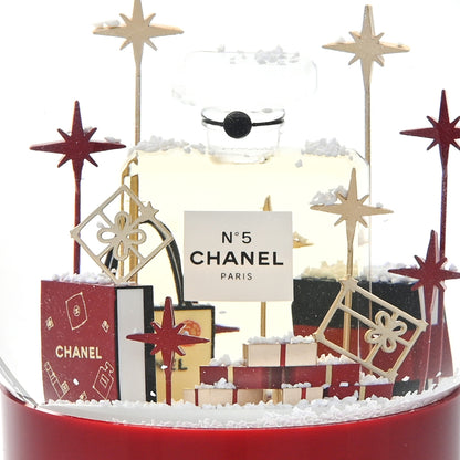 Chanel Glass N°5 Perfume Bottle Snow Globe Red 5 of 8