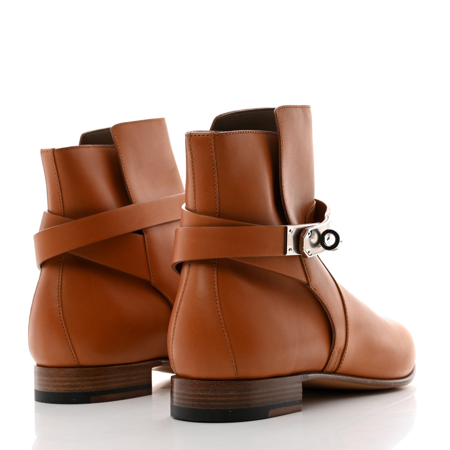 Hermes Calfskin Neo Low Boots 37 Natural 4 of 8