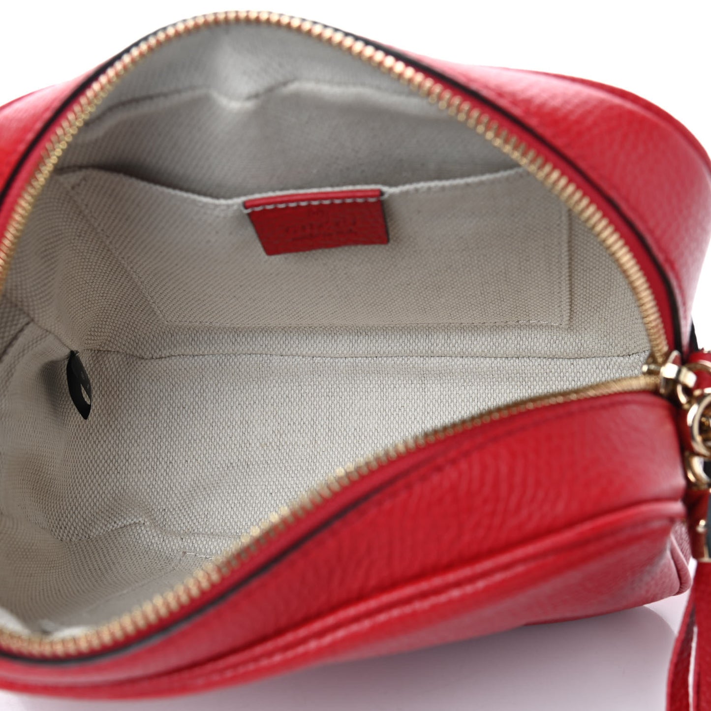 Pebbled Calfskin Small Soho Disco Bag Tabasco Red