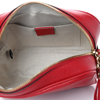 Gucci Pebbled Calfskin Small Soho Disco Bag Tabasco Red 5 of 5