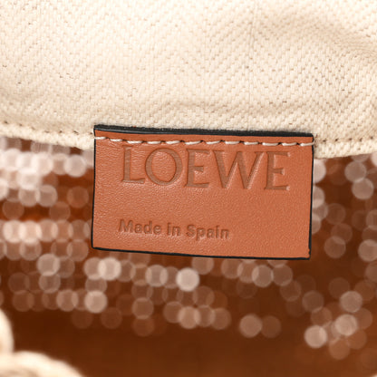 Loewe Calfskin Raffia Anagram Paulas Ibiza Pochette Bag Natural Tan 5 of 9