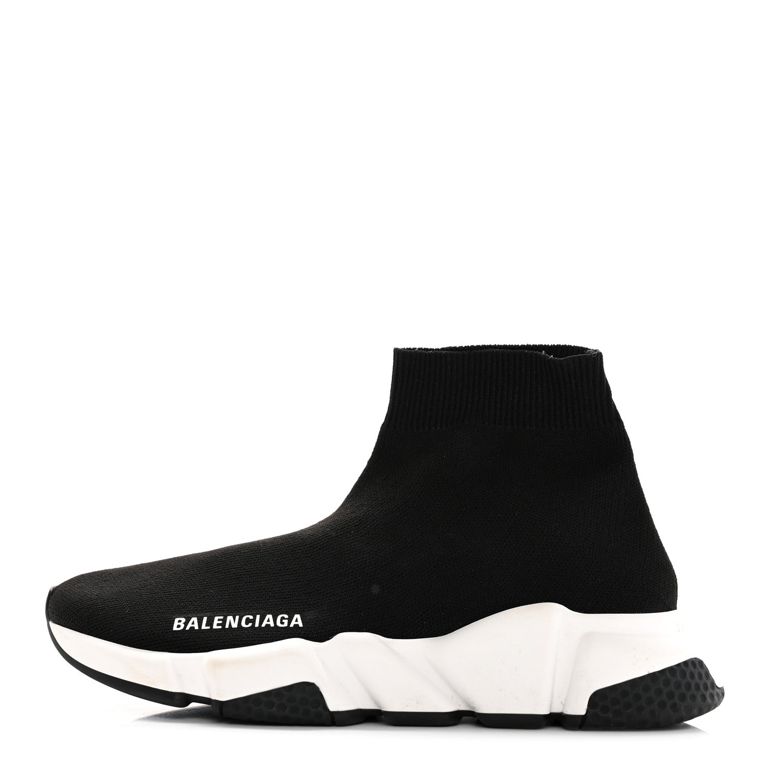 Balenciaga Neoprene Knit Womens Speed Sneakers 37 Black White 1 of 15