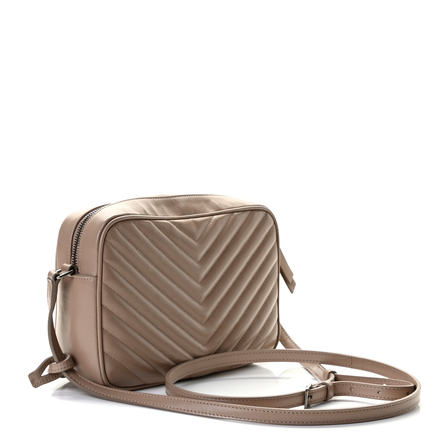 Calfskin Matelasse Monogram Lou Camera Bag Dark Beige