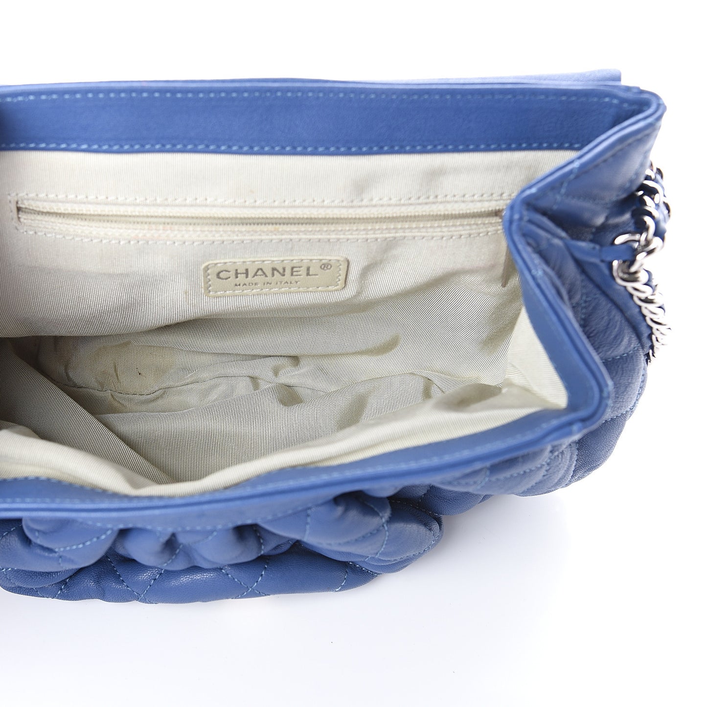 Washed Lambskin Chain Around Medium Messenger Blue