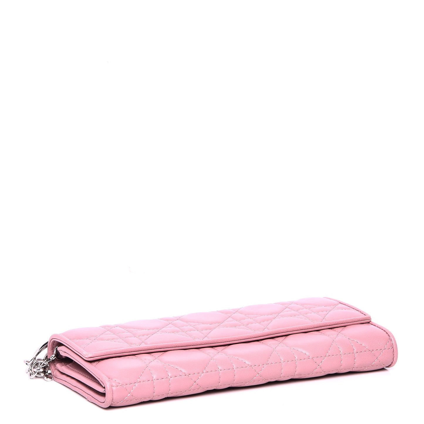 Lambskin Cannage Lady Dior Rendezvous Wallet Pink