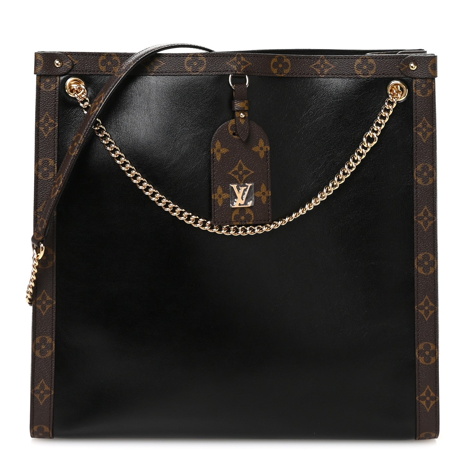 Louis Vuitton Calfskin Monogram Nova Vibe MM Black 1 of 10